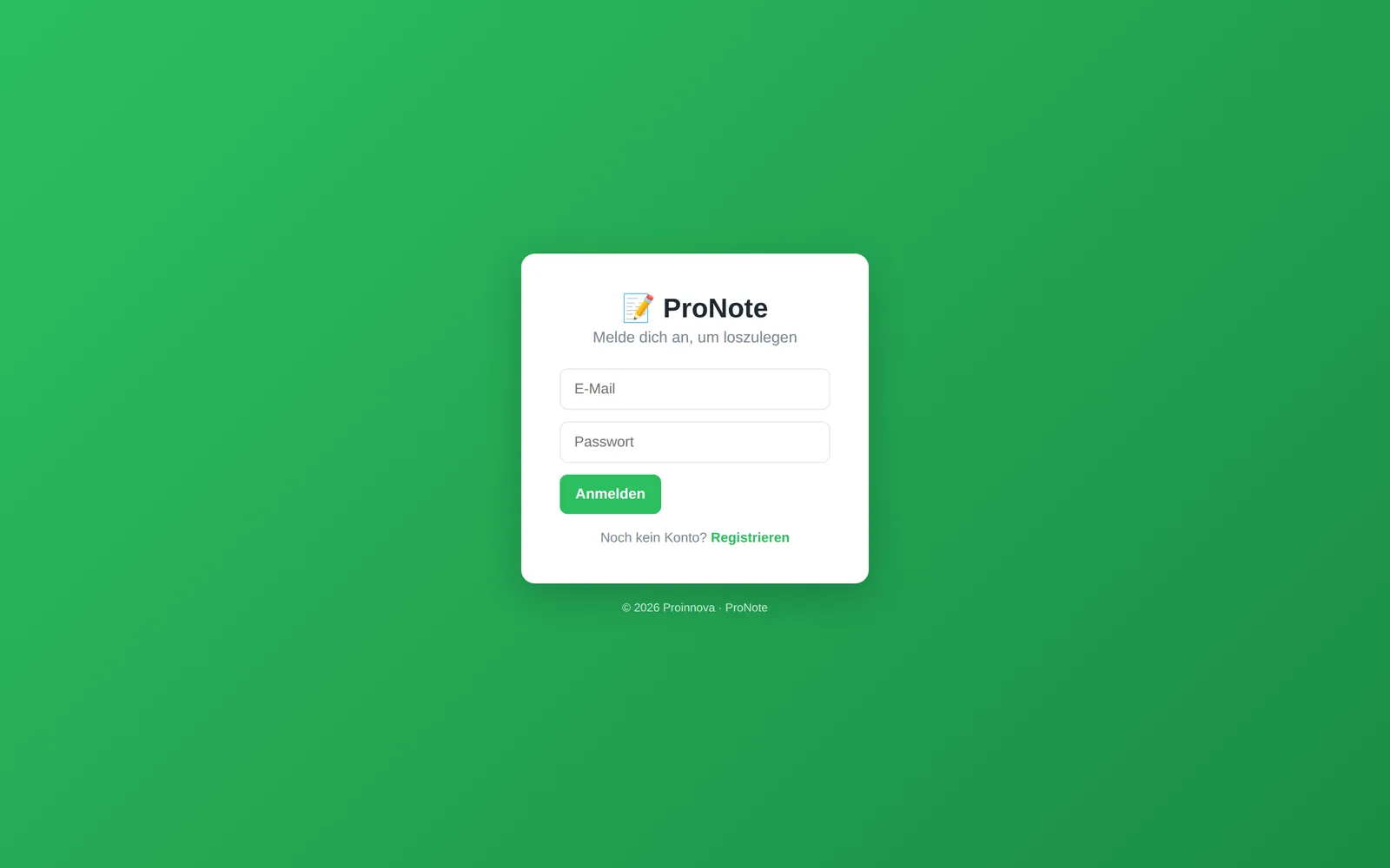 ProNote – Screenshot